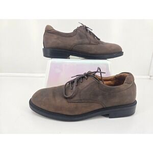 Men's nubuck leather dress shoes brown 8M